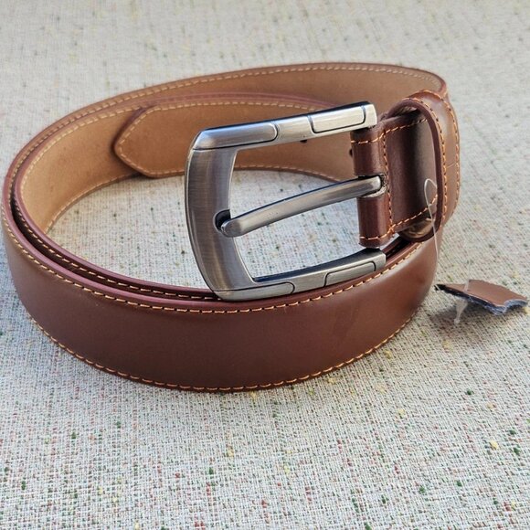 Handmade Men Waistband Genuine Leather Brown Pin Buckle Belt Size 42 inches NWT - Picture 6 of 10